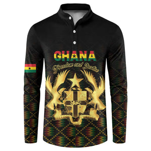 Personalized Ghana Kente Pattern Button Sweatshirt The Heart of Gold of Africa