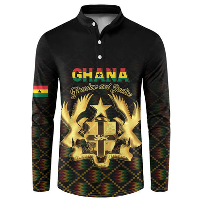 Personalized Ghana Kente Pattern Button Sweatshirt The Heart of Gold of Africa