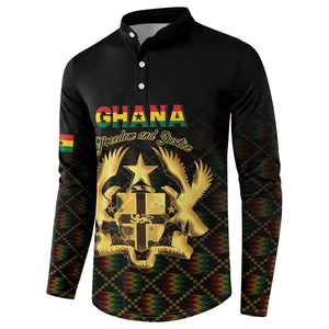 Personalized Ghana Kente Pattern Button Sweatshirt The Heart of Gold of Africa