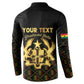 Personalized Ghana Kente Pattern Button Sweatshirt The Heart of Gold of Africa
