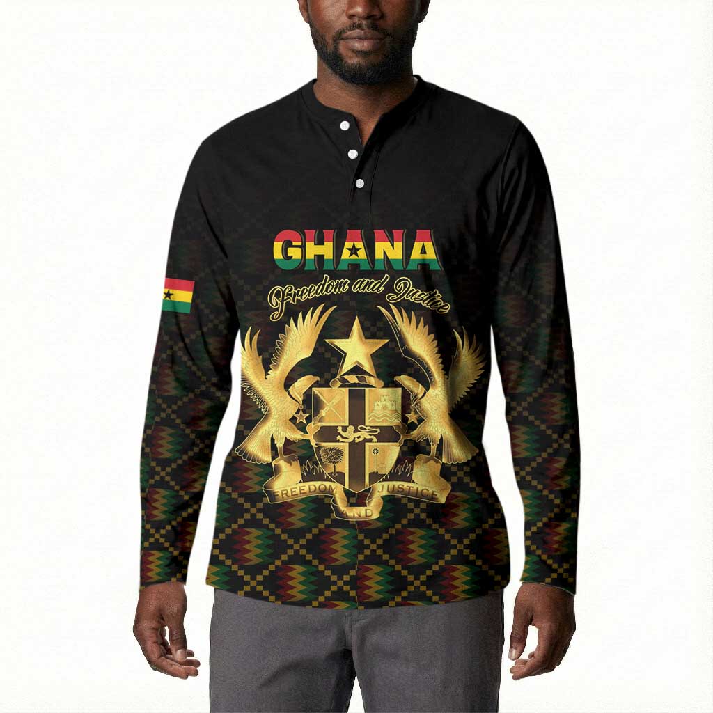 Personalized Ghana Kente Pattern Button Sweatshirt The Heart of Gold of Africa