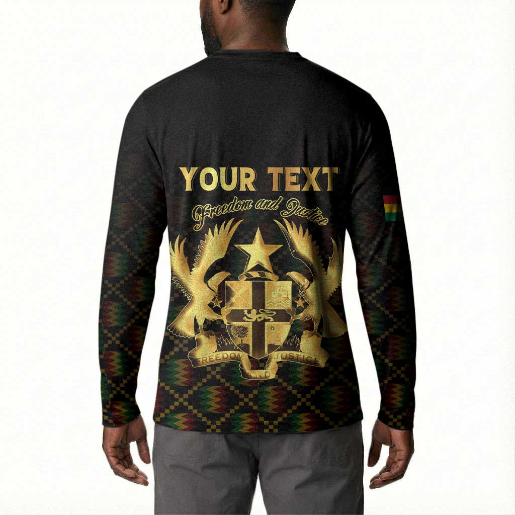 Personalized Ghana Kente Pattern Button Sweatshirt The Heart of Gold of Africa