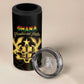 Personalized Ghana Gold Emblem 4 in 1 Can Cooler Tumbler The Heart of Gold of Africa - African Pride