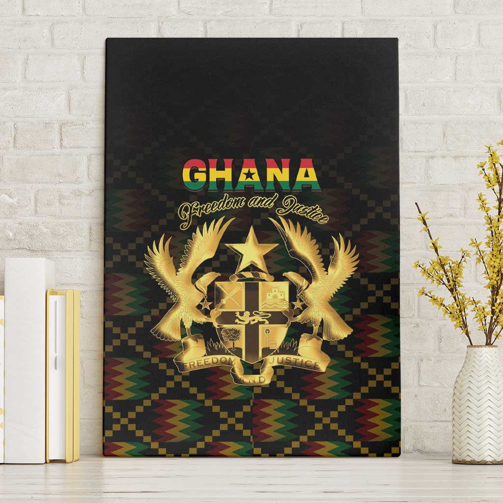 Ghana Gold Emblem Canvas Wall Art The Heart of Gold of Africa - African Pride