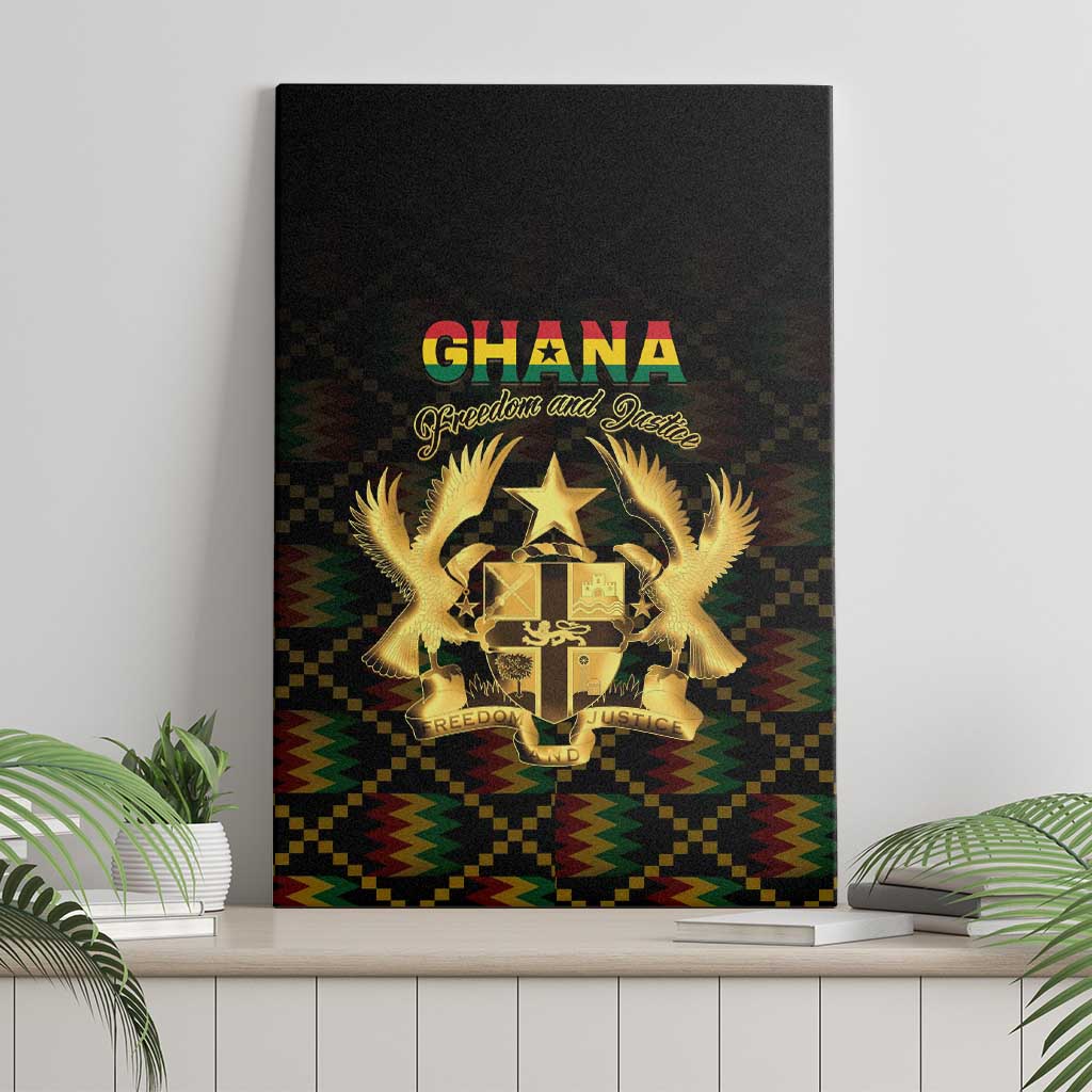 Ghana Gold Emblem Canvas Wall Art The Heart of Gold of Africa - African Pride