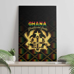 Ghana Gold Emblem Canvas Wall Art The Heart of Gold of Africa - African Pride