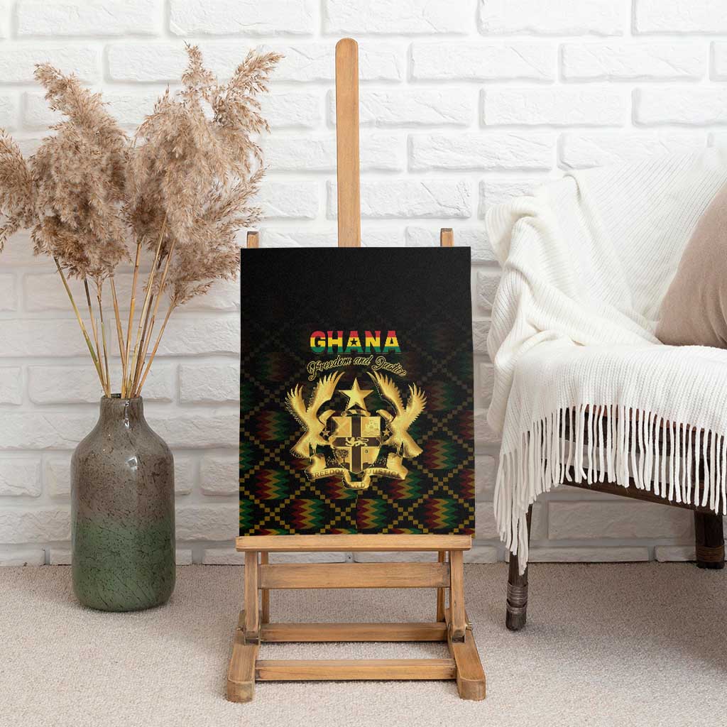 Ghana Gold Emblem Canvas Wall Art The Heart of Gold of Africa - African Pride