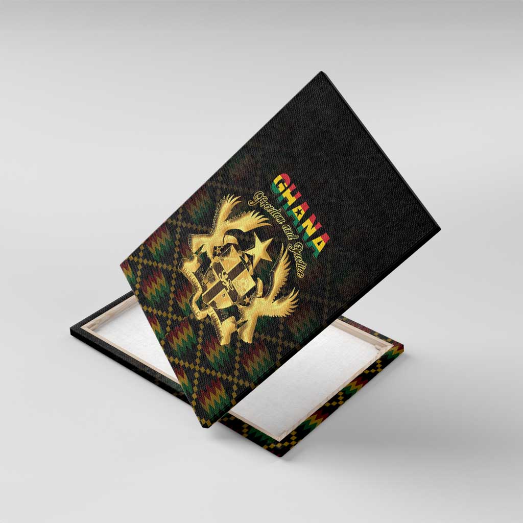 Ghana Gold Emblem Canvas Wall Art The Heart of Gold of Africa - African Pride
