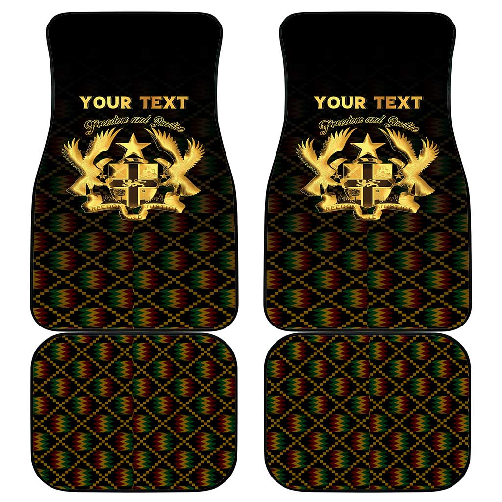 Personalized Ghana Gold Emblem Car Mats The Heart of Gold of Africa - African Pride