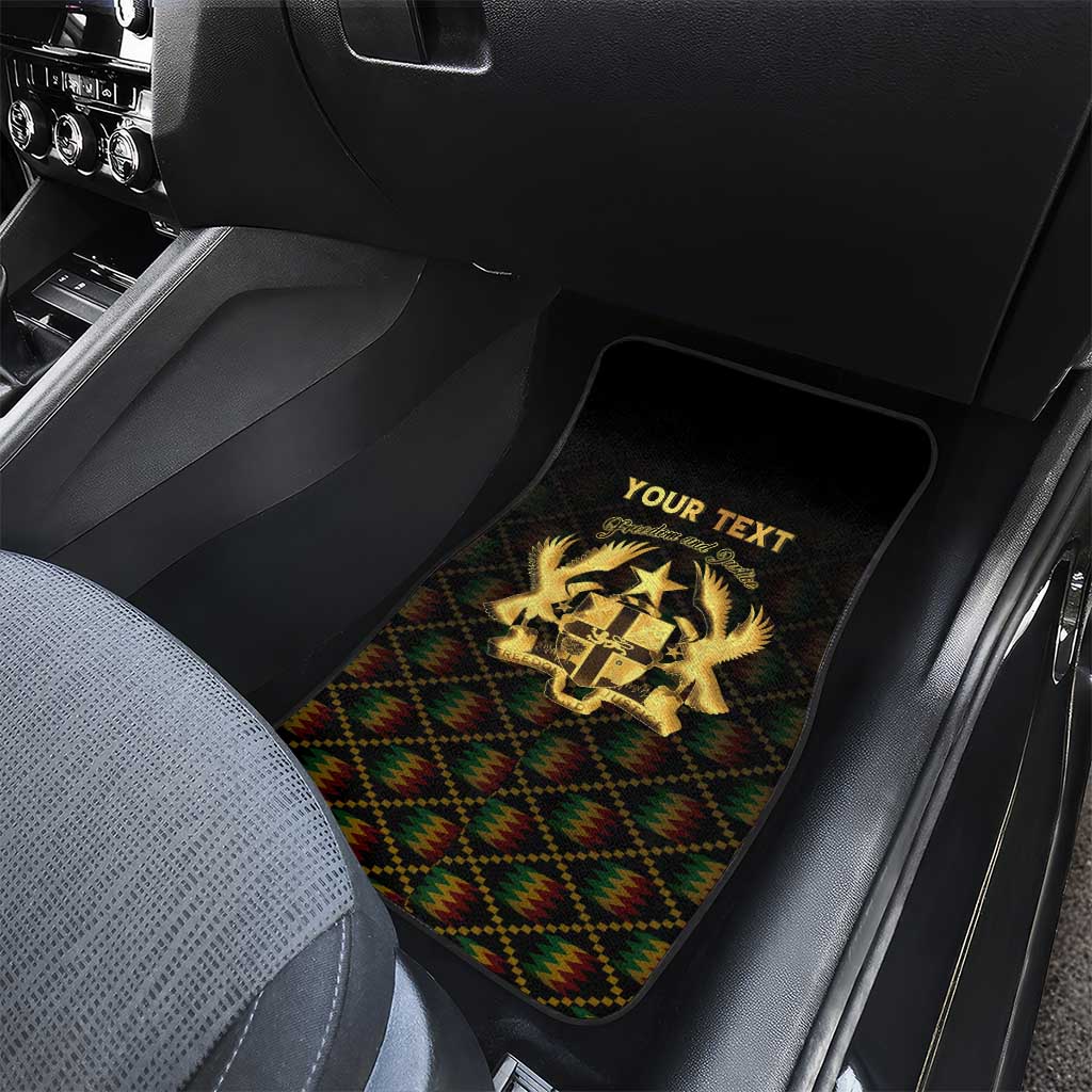 Personalized Ghana Gold Emblem Car Mats The Heart of Gold of Africa - African Pride