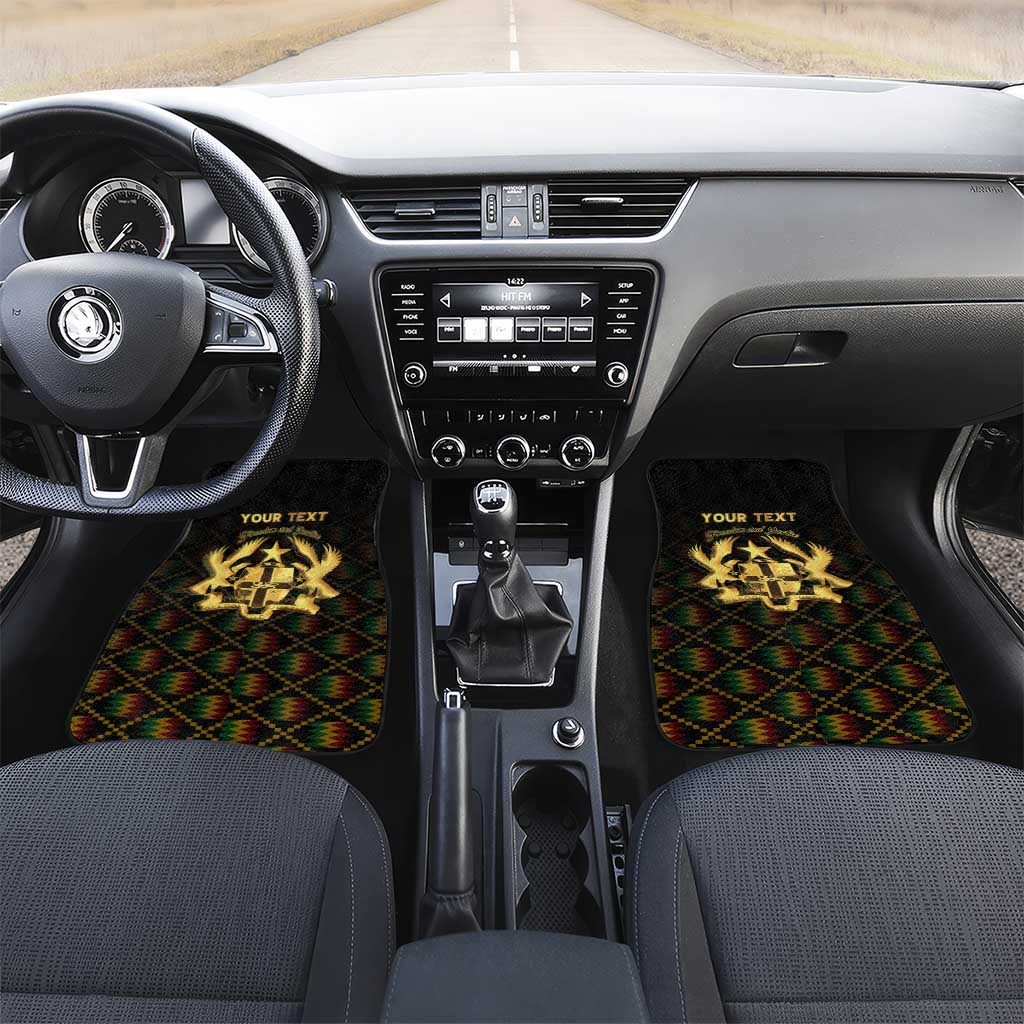 Personalized Ghana Gold Emblem Car Mats The Heart of Gold of Africa - African Pride