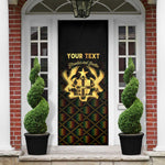 Personalized Ghana Kente Pattern Door Cover The Heart of Gold of Africa