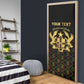 Personalized Ghana Kente Pattern Door Cover The Heart of Gold of Africa