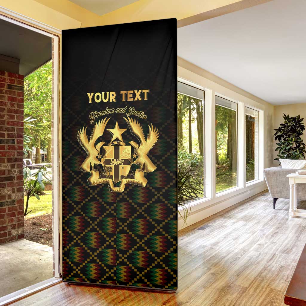 Personalized Ghana Kente Pattern Door Cover The Heart of Gold of Africa