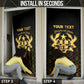 Personalized Ghana Kente Pattern Door Cover The Heart of Gold of Africa