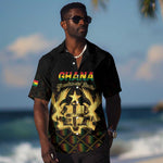 Personalized Ghana Gold Emblem Hawaiian Shirt The Heart of Gold of Africa - African Pride