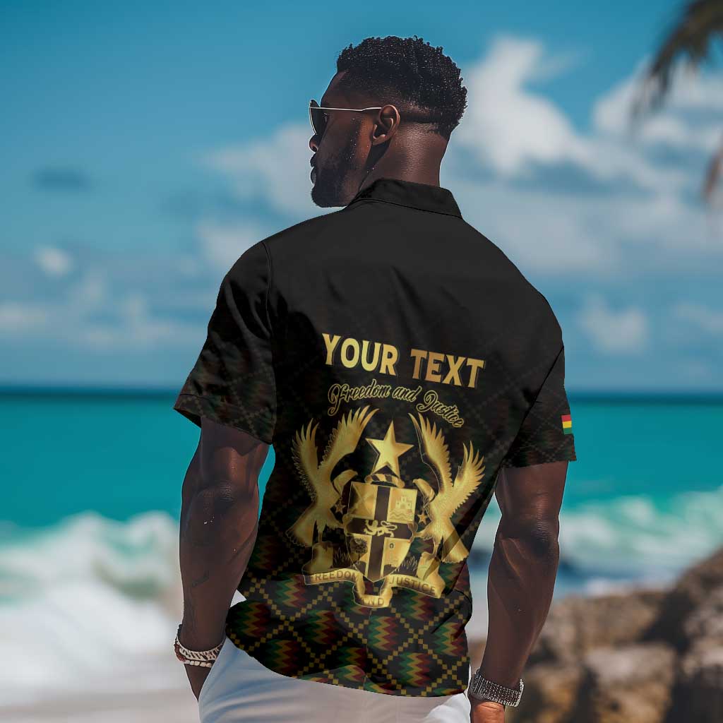 Personalized Ghana Gold Emblem Hawaiian Shirt The Heart of Gold of Africa - African Pride