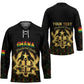 Personalized Ghana Kente Pattern Hockey Jersey The Heart of Gold of Africa