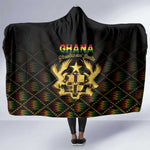 Ghana Gold Emblem Hooded Blanket The Heart of Gold of Africa - African Pride
