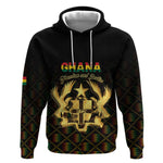 Personalized Ghana Gold Emblem Hoodie The Heart of Gold of Africa - African Pride