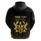 Personalized Ghana Gold Emblem Hoodie The Heart of Gold of Africa - African Pride