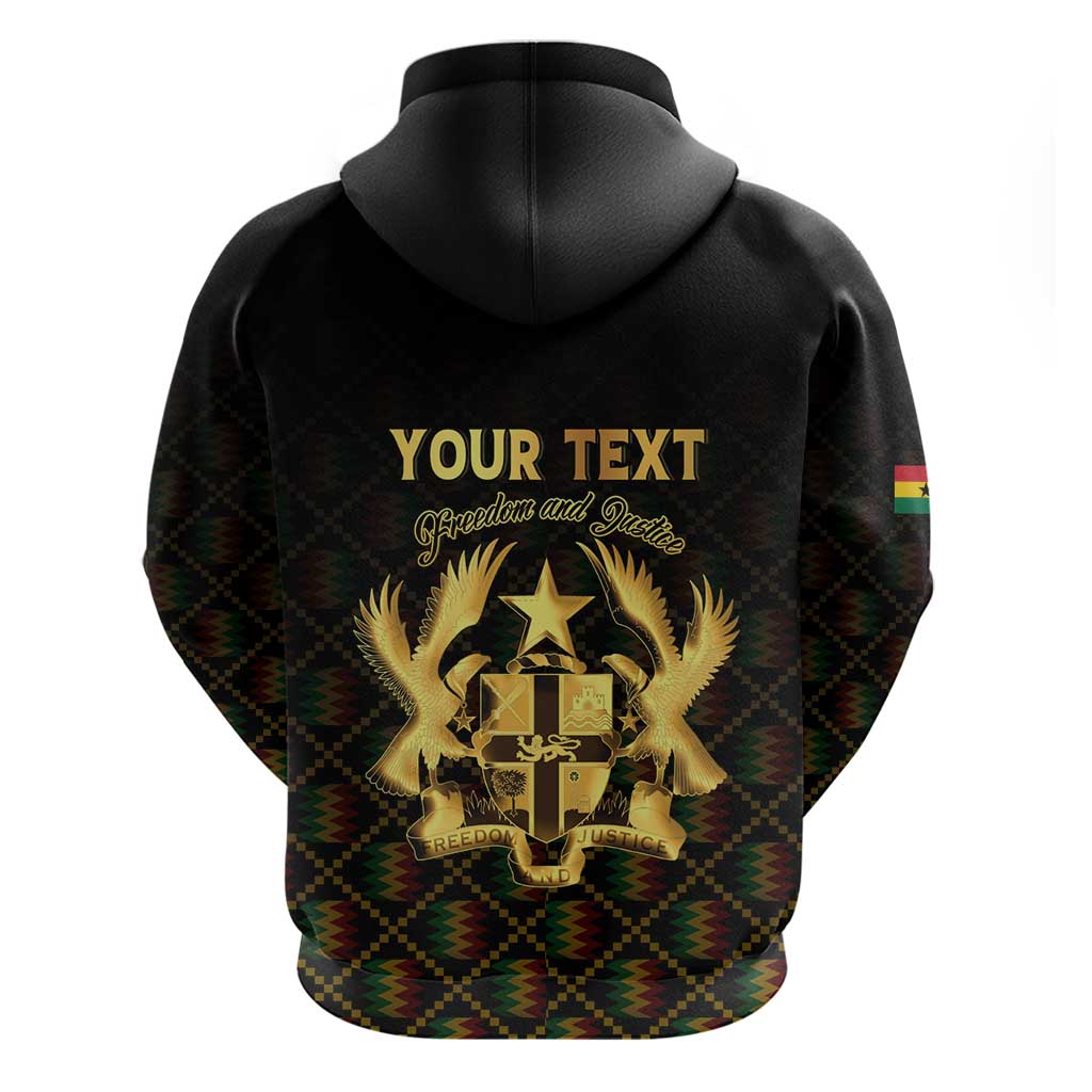 Personalized Ghana Gold Emblem Hoodie The Heart of Gold of Africa - African Pride