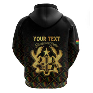 Personalized Ghana Gold Emblem Hoodie The Heart of Gold of Africa - African Pride