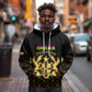 Personalized Ghana Gold Emblem Hoodie The Heart of Gold of Africa - African Pride