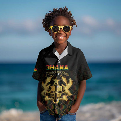 Personalized Ghana Gold Emblem Kid Hawaiian Shirt The Heart of Gold of Africa - African Pride