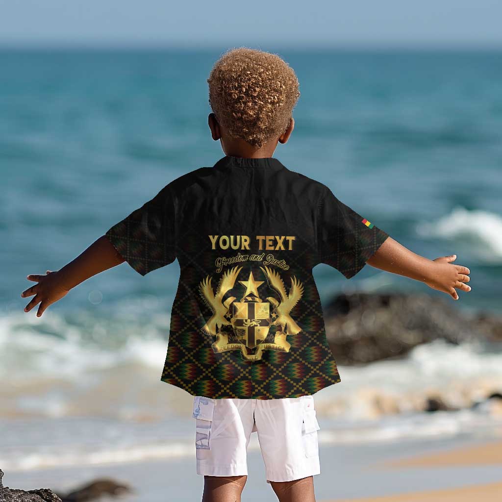 Personalized Ghana Gold Emblem Kid Hawaiian Shirt The Heart of Gold of Africa - African Pride