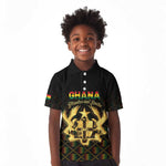 Personalized Ghana Gold Emblem Kid Polo Shirt The Heart of Gold of Africa - African Pride