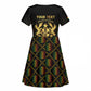 Personalized Ghana Gold Emblem Kid Short Sleeve Dress The Heart of Gold of Africa - African Pride