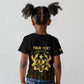 Personalized Ghana Gold Emblem Kid T shirt The Heart of Gold of Africa - African Pride