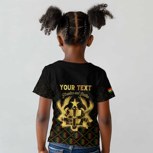 Personalized Ghana Gold Emblem Kid T shirt The Heart of Gold of Africa - African Pride