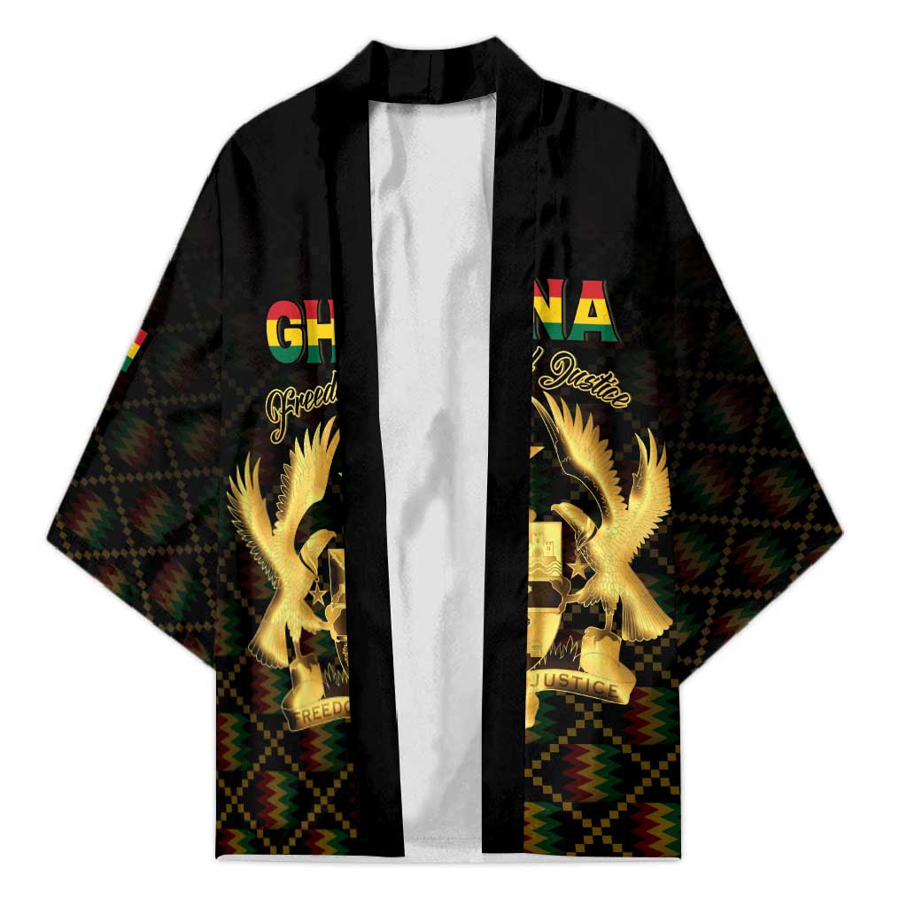 Personalized Ghana Kente Pattern Kimono The Heart of Gold of Africa