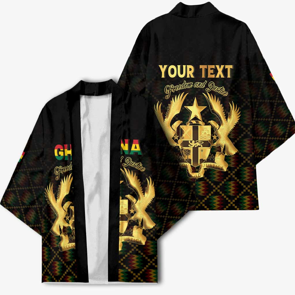 Personalized Ghana Kente Pattern Kimono The Heart of Gold of Africa
