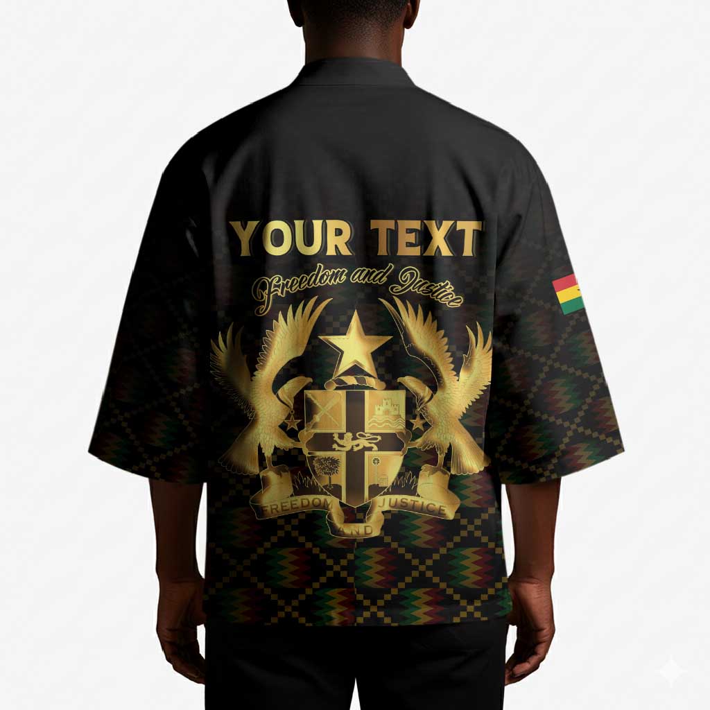 Personalized Ghana Kente Pattern Kimono The Heart of Gold of Africa