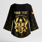 Personalized Ghana Kente Pattern Kimono Sleeve Blouse The Heart of Gold of Africa