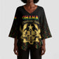 Personalized Ghana Kente Pattern Kimono Sleeve Blouse The Heart of Gold of Africa