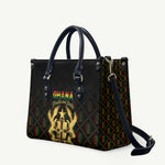 Ghana Kente Pattern Leather Bag The Heart of Gold of Africa