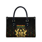 Ghana Kente Pattern Leather Bag The Heart of Gold of Africa
