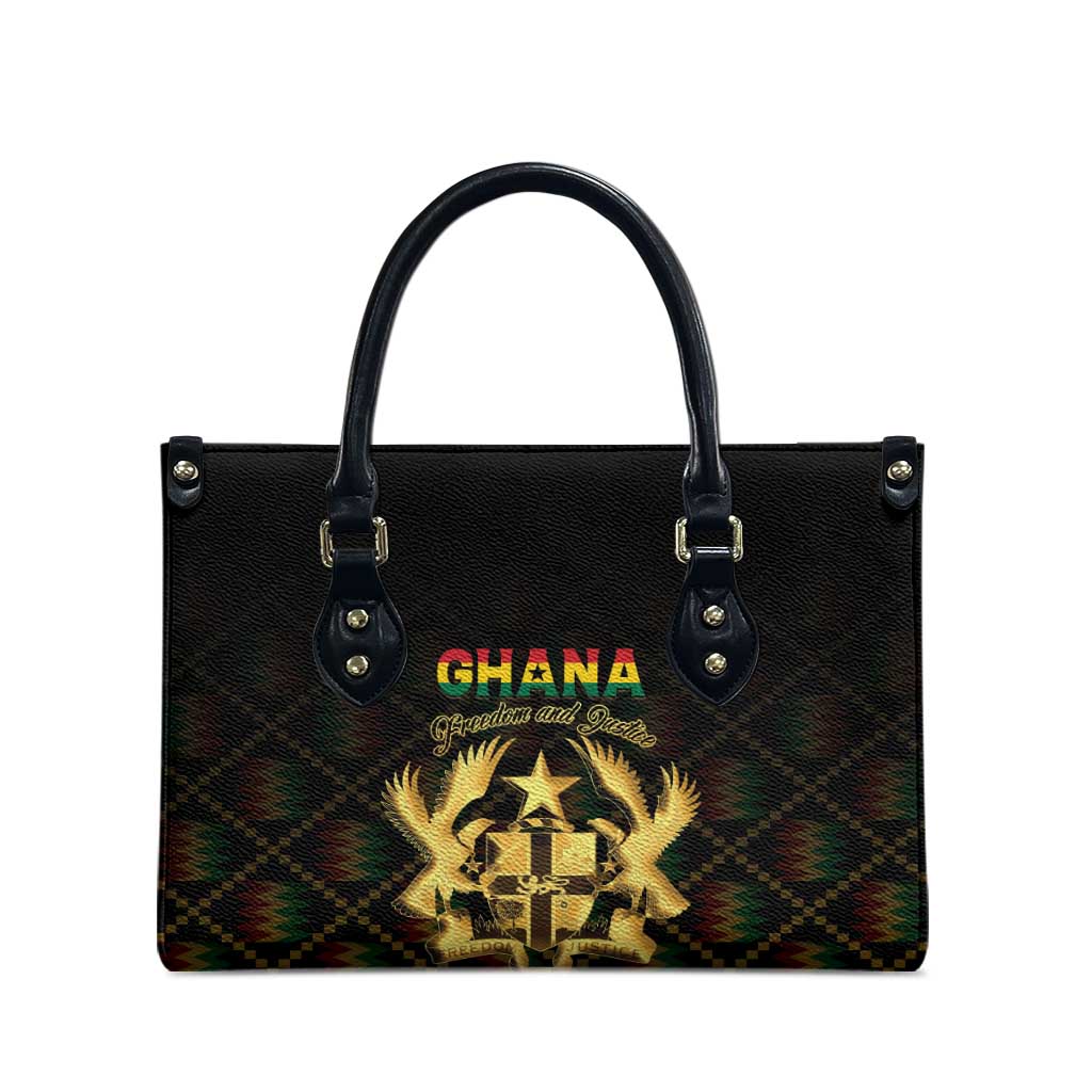 Ghana Kente Pattern Leather Bag The Heart of Gold of Africa