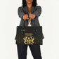 Ghana Kente Pattern Leather Bag The Heart of Gold of Africa