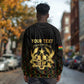 Personalized Ghana Gold Emblem Long Sleeve Shirt The Heart of Gold of Africa - African Pride