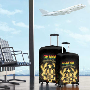 Ghana Gold Emblem Luggage Cover The Heart of Gold of Africa - African Pride