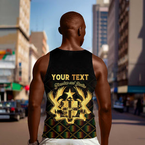 Personalized Ghana Gold Emblem Men Tank Top The Heart of Gold of Africa - African Pride