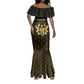 Personalized Ghana Gold Emblem Mermaid Dress The Heart of Gold of Africa - African Pride