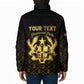 Personalized Ghana Kente Pattern Padded Jacket The Heart of Gold of Africa
