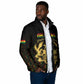 Personalized Ghana Kente Pattern Padded Jacket The Heart of Gold of Africa