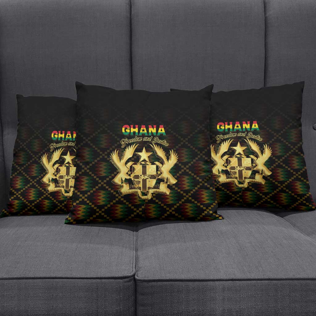 Ghana Kente Pattern Pillow Cover The Heart of Gold of Africa